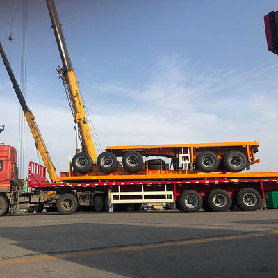 Container Shipping CIMC 20ft Container Flatbed Semi-Trailer con 12uints Twist Locks