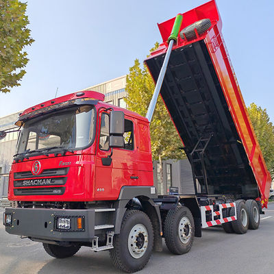 12 Numero di cambio in avanti Shacman 8X4 F3000 Camionetti di scarico per macchine pesanti Flat Cab