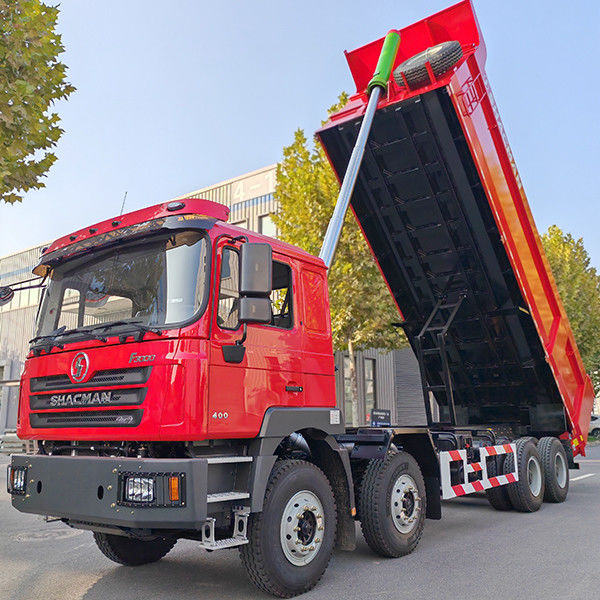 12 Numero di cambio in avanti Shacman 8X4 F3000 Camionetti di scarico per macchine pesanti Flat Cab